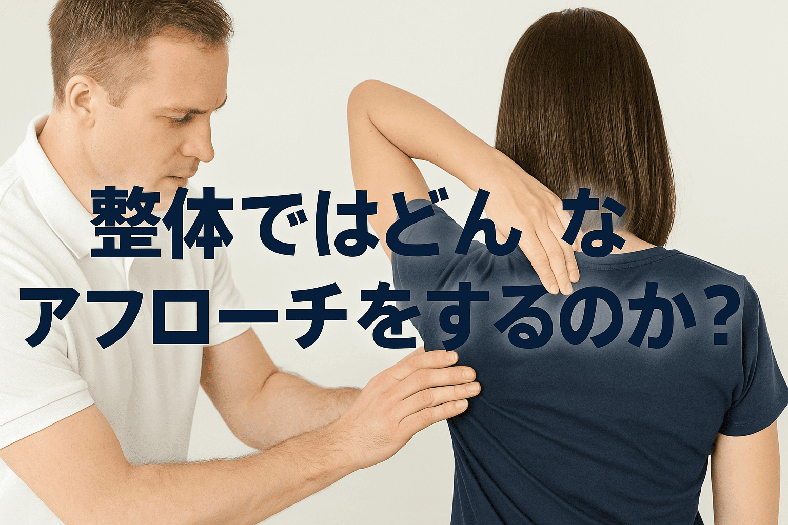 腕が上がらない原因に対して整体師が行う施術や筋膜リリース、姿勢調整などのアプローチを示す実写画像