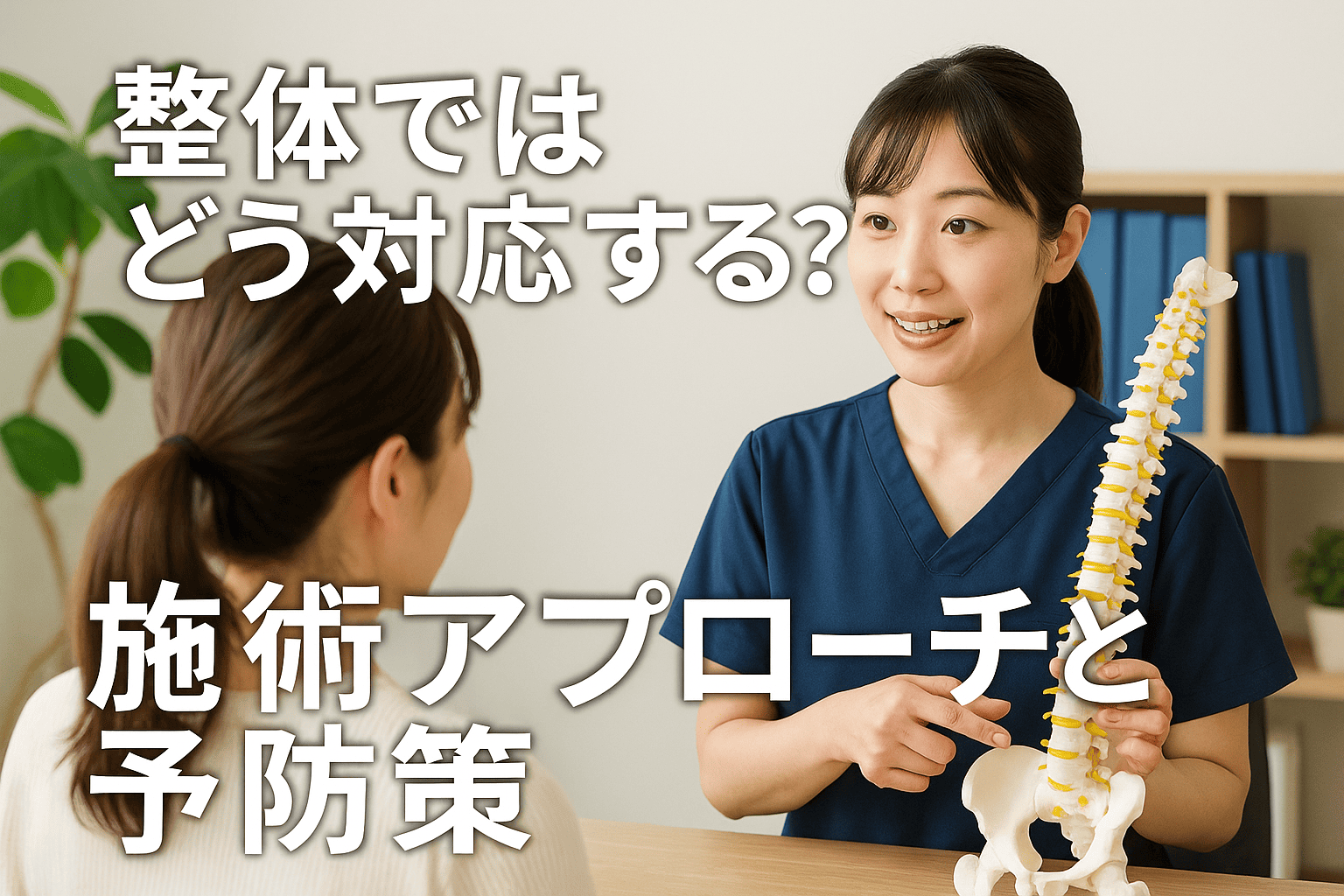 立ちっぱなしによる腰痛や足の痛みに整体がどうアプローチするのか、施術とセルフケアの視点から実写で紹介する画像バナー