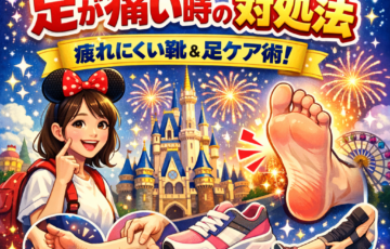 ディズニーで歩きすぎて足が痛い時の対処法と疲れにくい靴