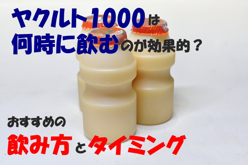 ヤクルト1000は何時に飲むのが効果的?おすすめの飲み方とタイミング