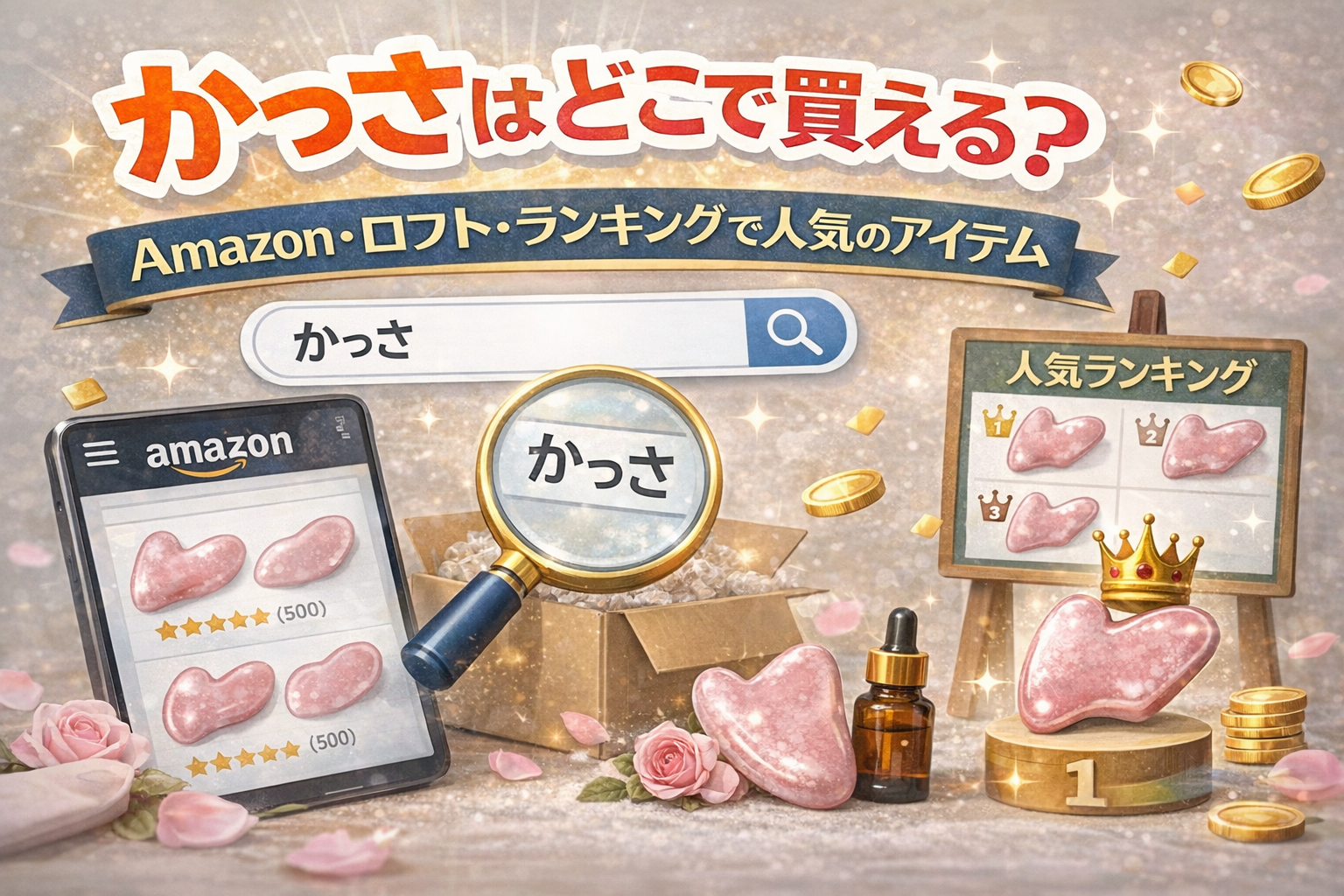 かっさはどこで買えるのかAmazonやロフトなど人気の購入先を紹介する見出し画像